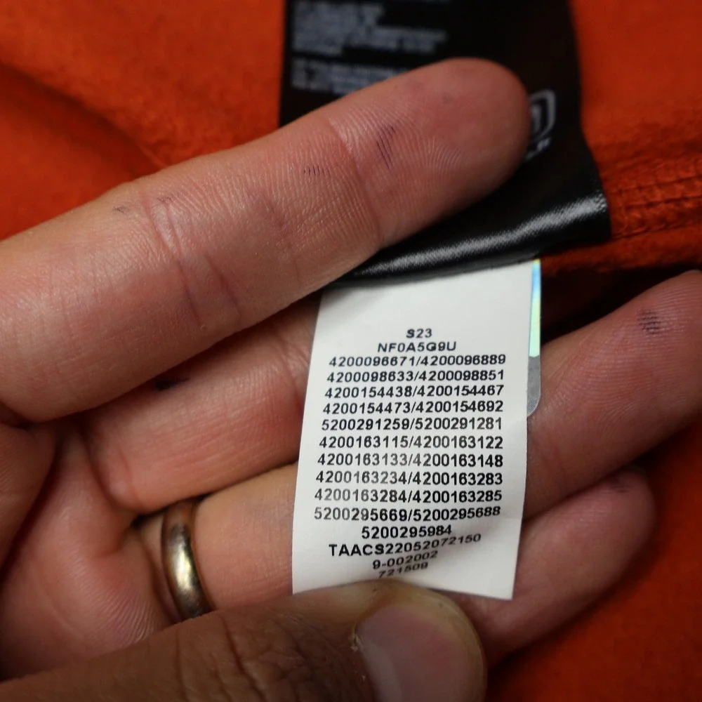 North Face Canyonlands Hoodie Mens Large Orange Fleece Full Zip Outdoor Gorpcore